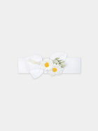Fascia bianca per neonata con margherite,Monnalisa,39C011 3201 0099